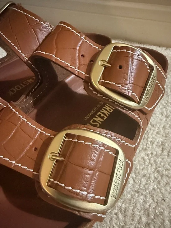 NWOT Birkenstock Staud collab Arizona Big Buckle Croc Slide Sandal size 40 - Picture 12 of 13